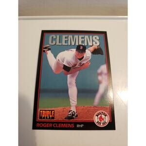 Roger Clemens 1993 Donruss Triple Play #118 - Boston Red Sox - MLB - Fresh Pull
